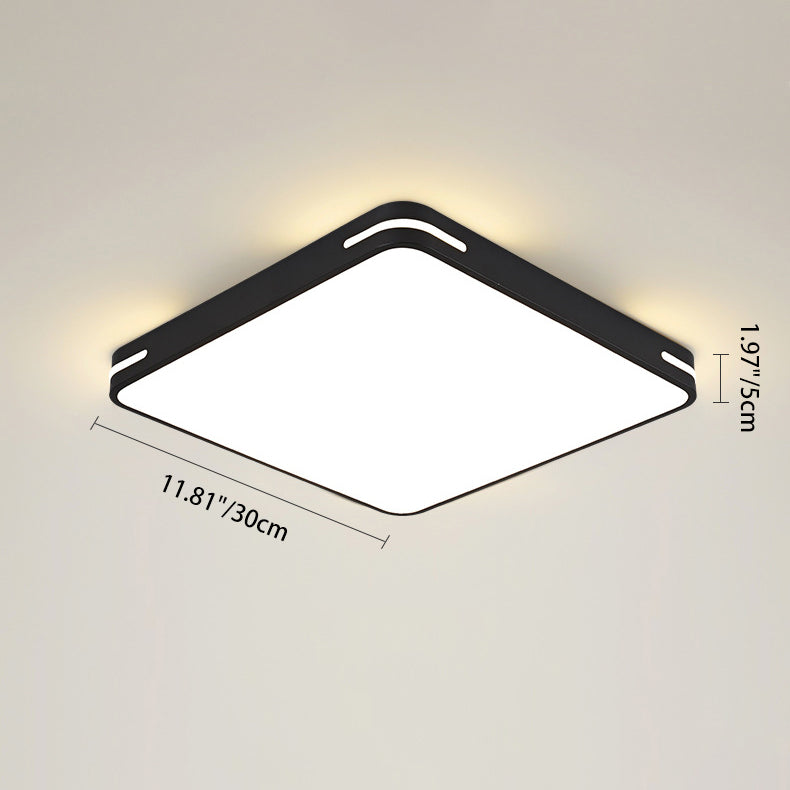 Modern Simplicity Square Iron Acrylic LED Flush Mount Ceiling Light For Bedroom