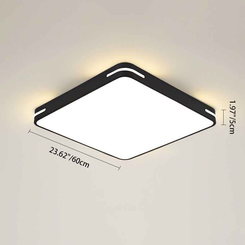 Modern Simplicity Square Iron Acrylic LED Flush Mount Ceiling Light For Bedroom