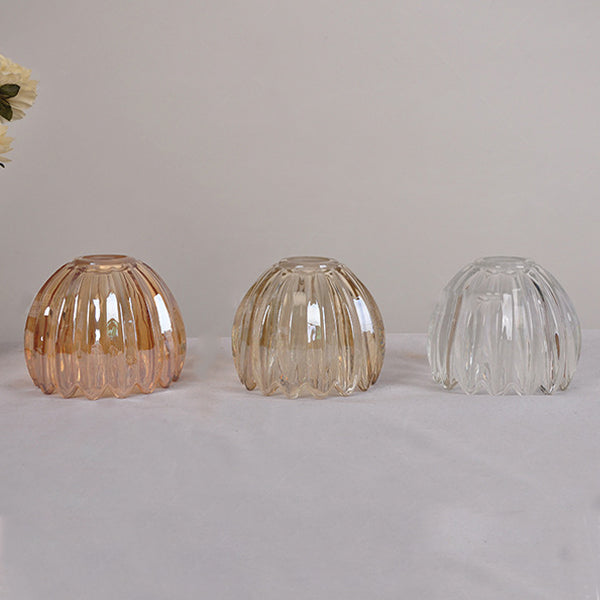 Traditional Vintage Floral Glass Copper 1-Light Pendant Light For Dining Room