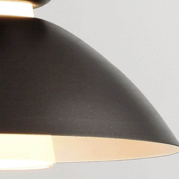 Contemporary Scandinavian Disc Glass Iron 1-Light Pendant Light For Dining Room