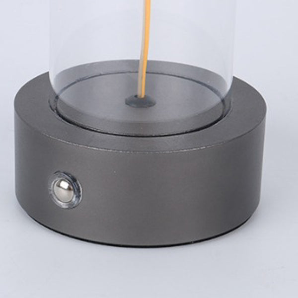 Modern Minimalist Cylinder Aluminum Plastic LED Table Lamp For Bedroom