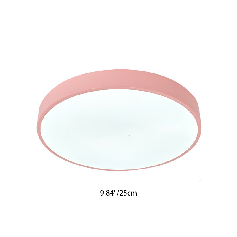 Modern Simplicity Round Acrylic Iron LED Flush Mount Ceiling Light For Living Room