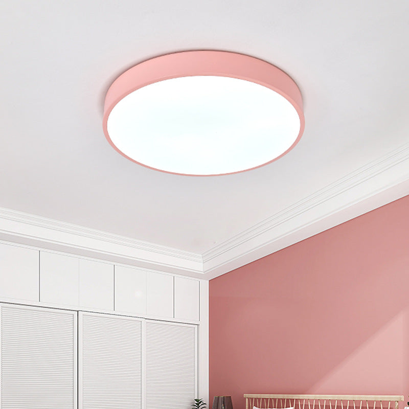 Modern Simplicity Round Acrylic Iron LED Flush Mount Ceiling Light For Living Room