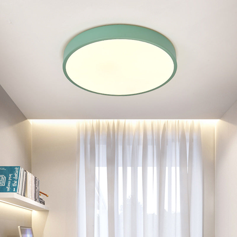 Modern Simplicity Round Acrylic Iron LED Flush Mount Ceiling Light For Living Room