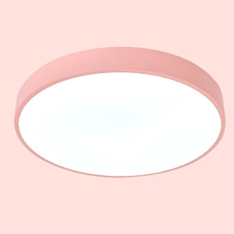Modern Simplicity Round Acrylic Iron LED Flush Mount Ceiling Light For Living Room