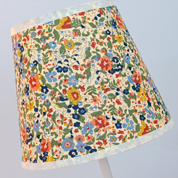 Modern Minimalist Trapezoidal Solid Wood Fabric LED Table Lamp For Bedroom