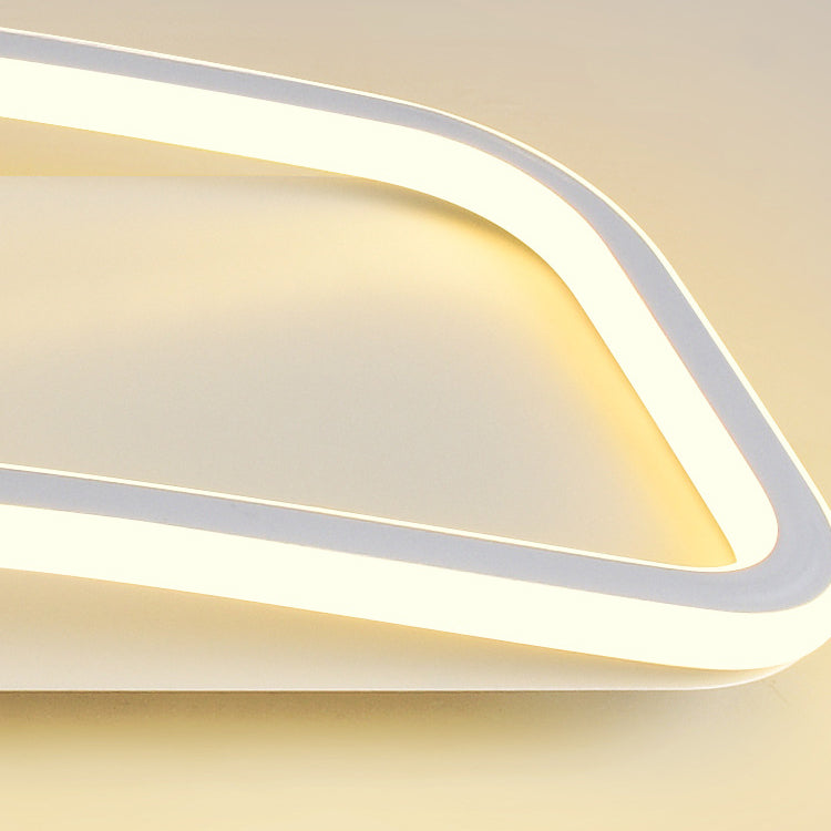 Modern Minimalist Rectangular Iron Acrylic LED Flush Mount Ceiling Light For Hallway