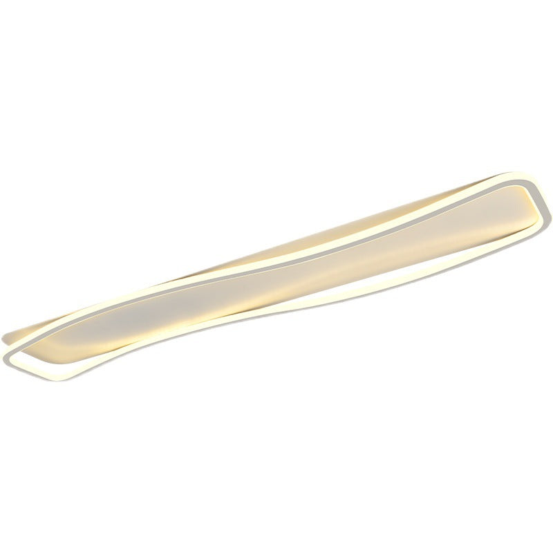 Modern Minimalist Rectangular Iron Acrylic LED Flush Mount Ceiling Light For Hallway