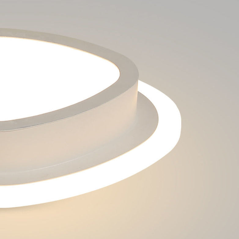 Modern Minimalist Triangular Square Aluminum Acrylic Iron LED Flush Mount Ceiling Light For Bedroom