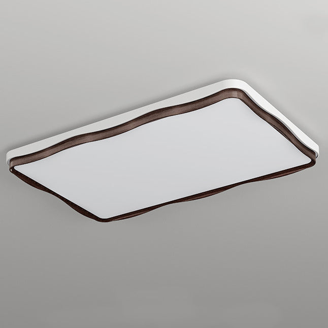 Traditional Vintage Rectangular Round Square Iron Acrylic LED Flush Mount Ceiling Light For Bedroom