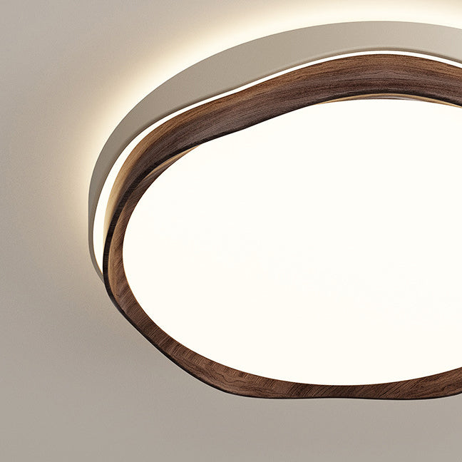 Traditional Vintage Rectangular Round Square Iron Acrylic LED Flush Mount Ceiling Light For Bedroom