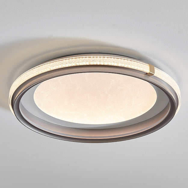 Modern Simplicity Round Circular Ring Aluminum Acrylic LED Flush Mount Ceiling Light For Bedroom