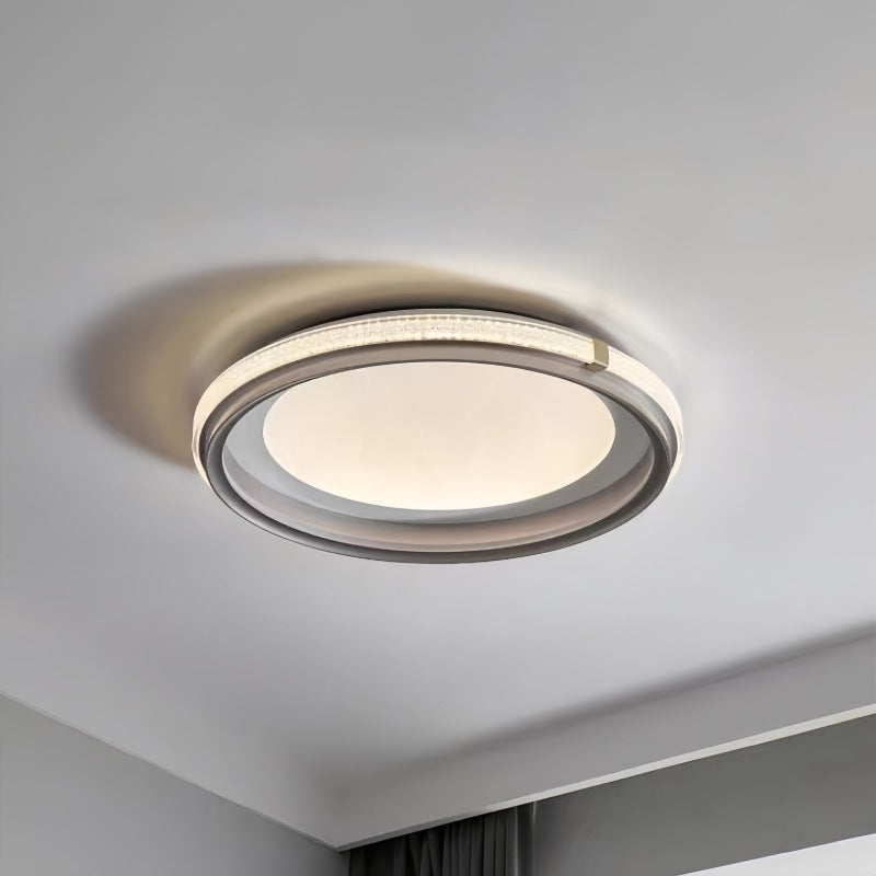 Modern Simplicity Round Circular Ring Aluminum Acrylic LED Flush Mount Ceiling Light For Bedroom