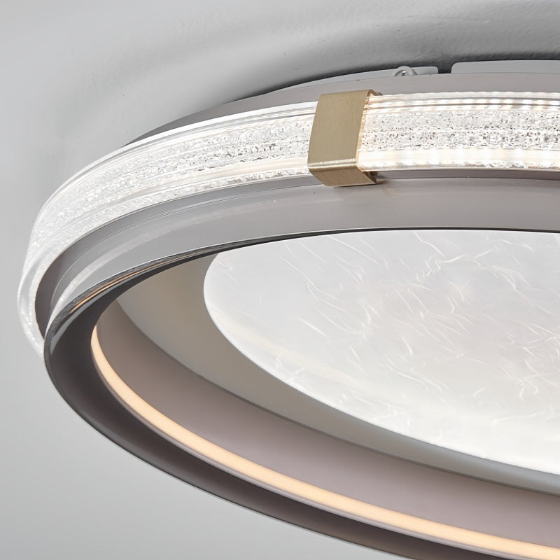Modern Simplicity Round Circular Ring Aluminum Acrylic LED Flush Mount Ceiling Light For Bedroom