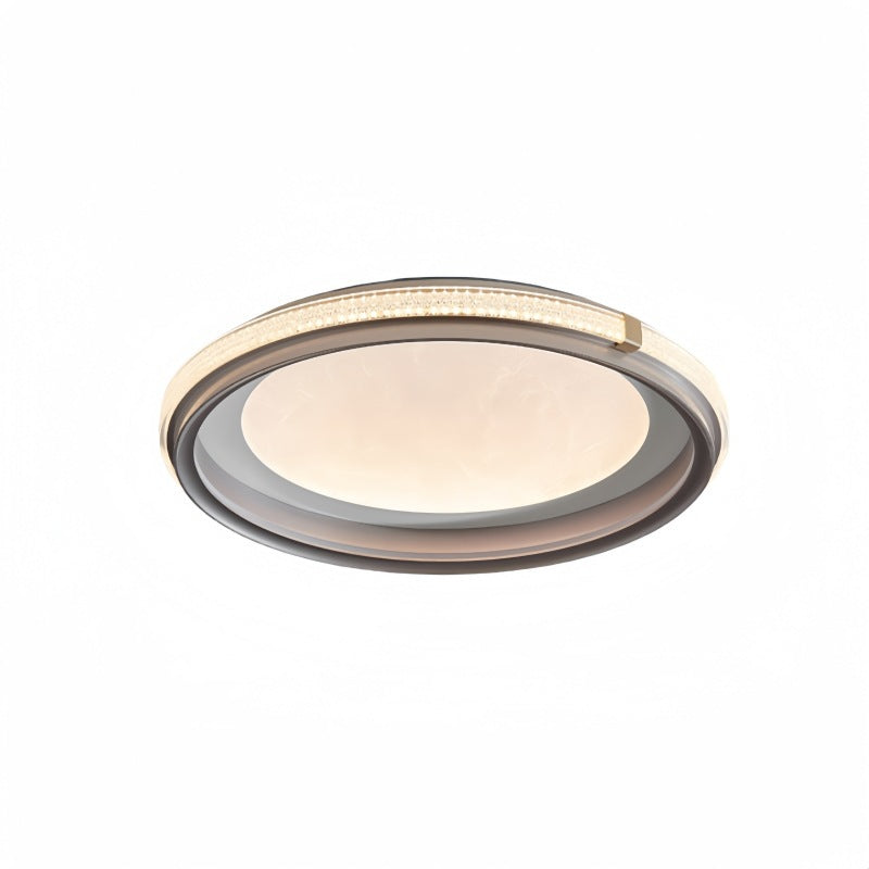 Modern Simplicity Round Circular Ring Aluminum Acrylic LED Flush Mount Ceiling Light For Bedroom