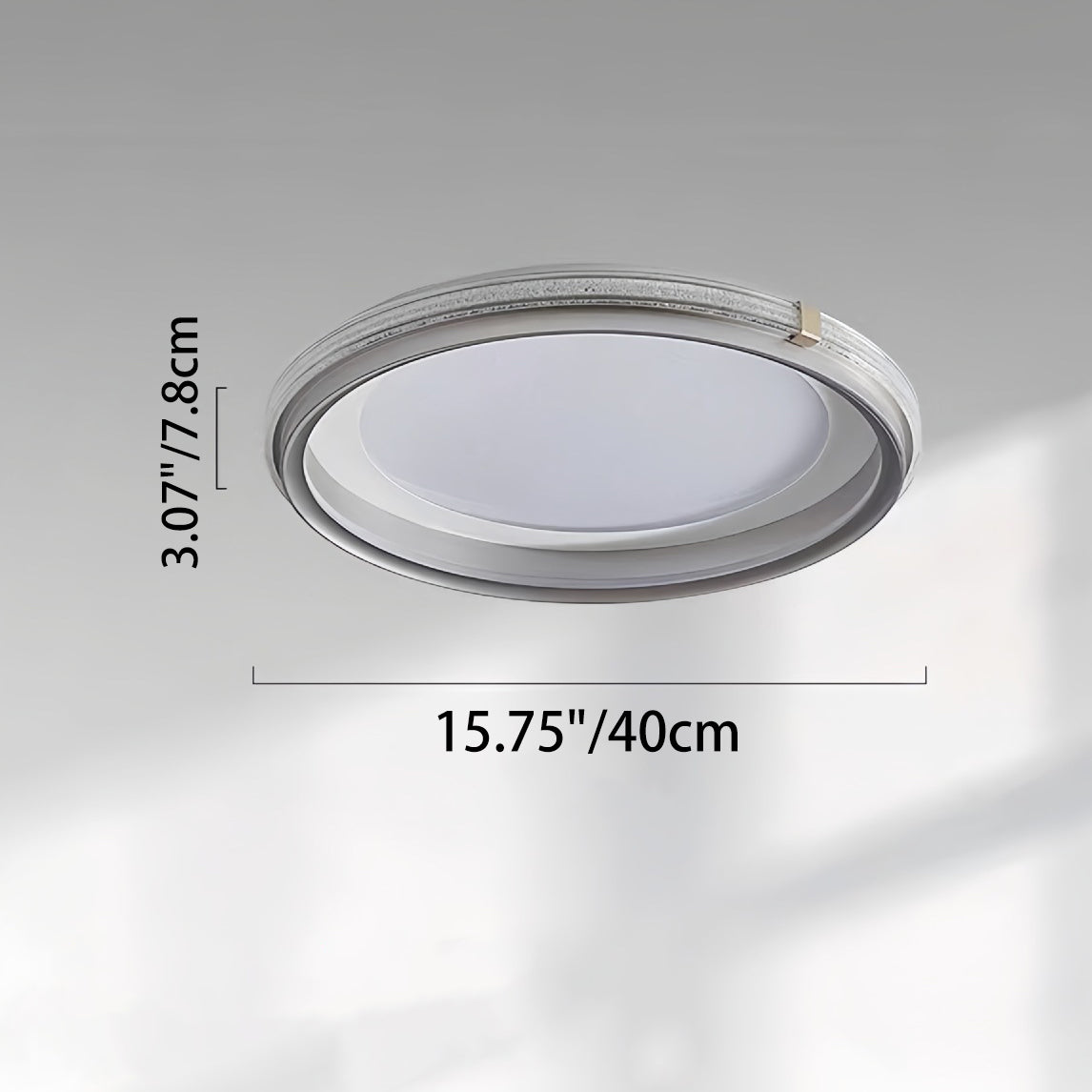 Modern Simplicity Round Circular Ring Aluminum Acrylic LED Flush Mount Ceiling Light For Bedroom