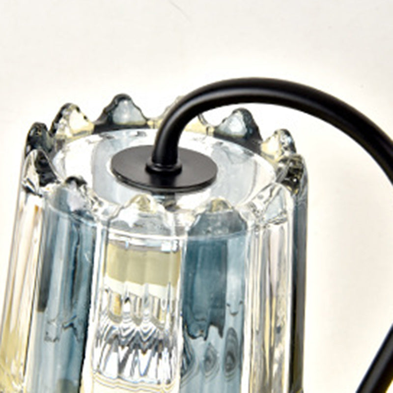 Modern Art Deco Iron Glass & Marble Round Base & Flower Shade 1-Light Aroma Melting Wax Table Lamp For Bedroom & Living Room