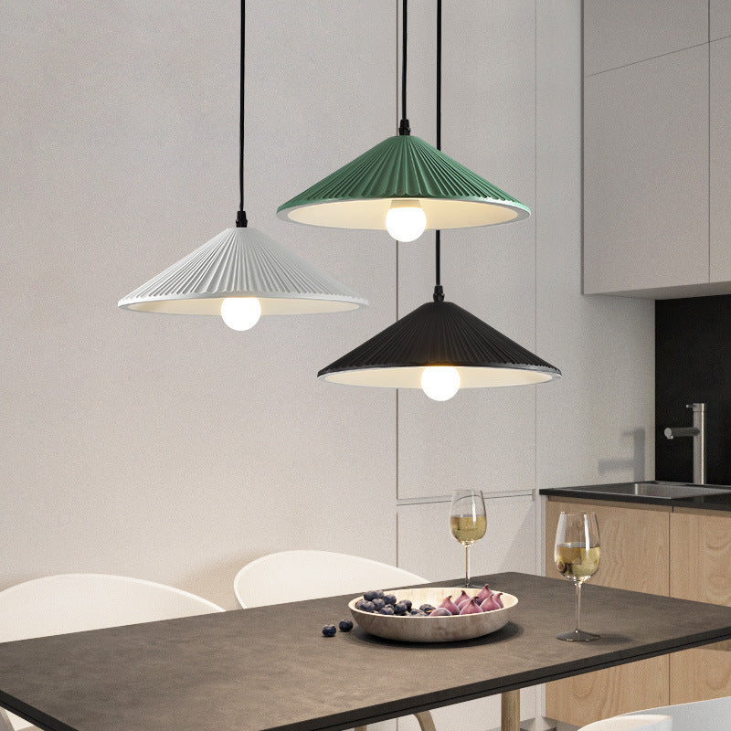 Contemporary Nordic Resin Conical 1-Light Pendant Light For Bedroom & Living Room