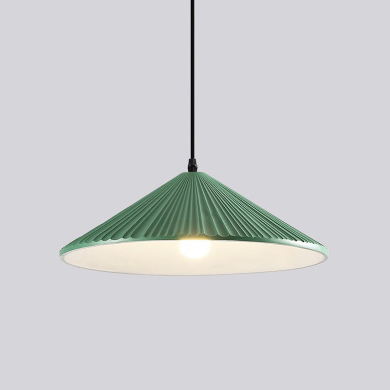 Contemporary Nordic Resin Conical 1-Light Pendant Light For Bedroom & Living Room