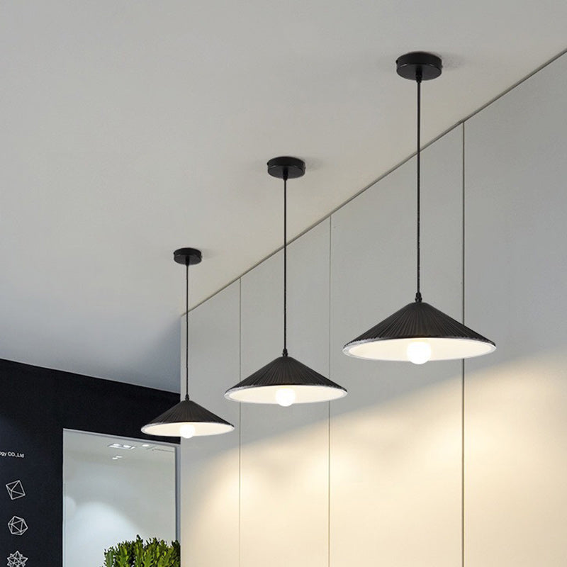 Contemporary Nordic Resin Conical 1-Light Pendant Light For Bedroom & Living Room