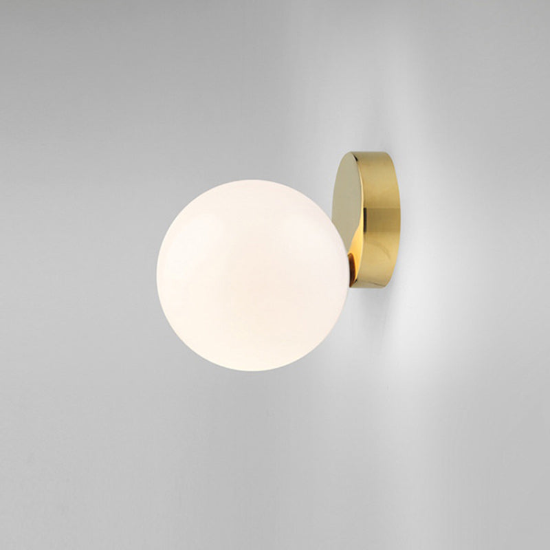 Contemporary Nordic Iron & Glass Globe 1-Light Semi-Flush Mount Ceiling Light For Bedroom & Living Room