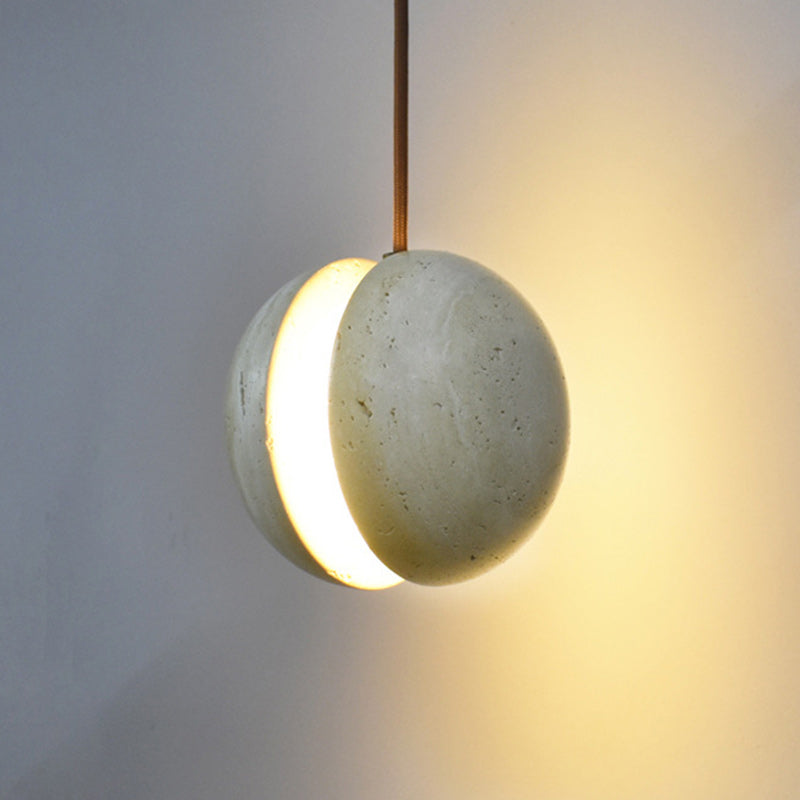 مصباح معلق كروي من الأكريليك باللون الأصفر الياباني التقليدي لغرفة النوم وغرفة المعيشة