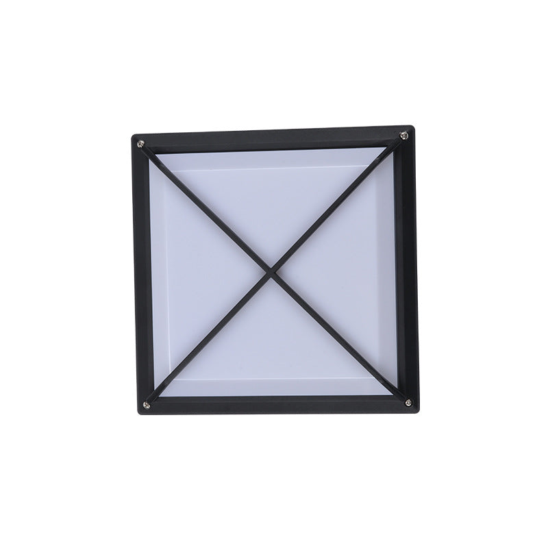 Modern Minimalist Aluminum & PC Square Waterproof LED Outdoor Wall Light For Patio & Balcony