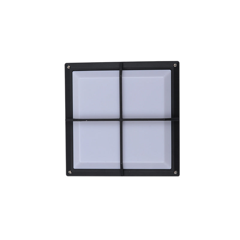 Modern Minimalist Aluminum & PC Square Waterproof LED Outdoor Wall Light For Patio & Balcony