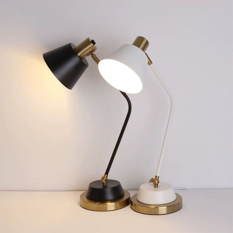 Modern Minimalist Iron Cylinder Shade 1-Light Table Lamp For Living Room