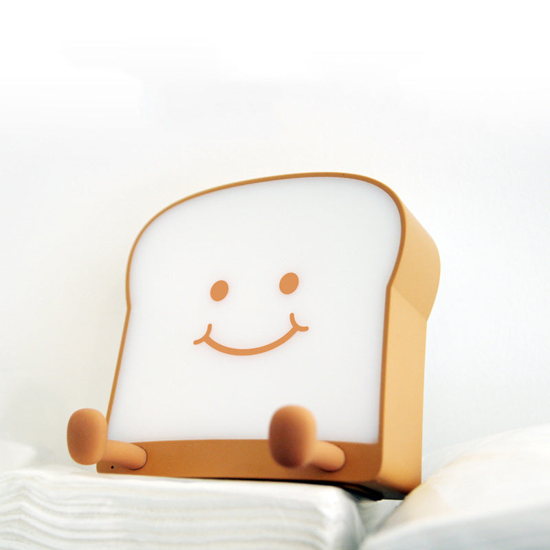 Contemporary Creative ABS Silicone Bread-Shaped LED Table Lamp For Bedroom