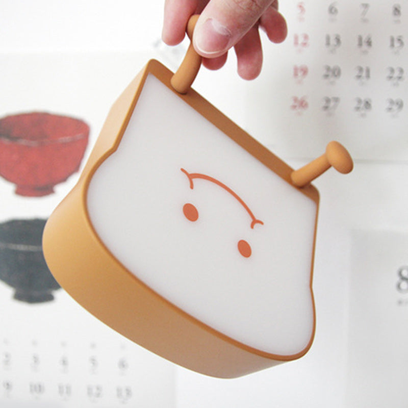 Contemporary Creative ABS Silicone Bread-Shaped LED Table Lamp For Bedroom