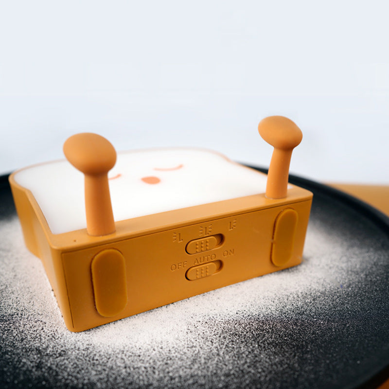 Contemporary Creative ABS Silicone Bread-Shaped LED Table Lamp For Bedroom