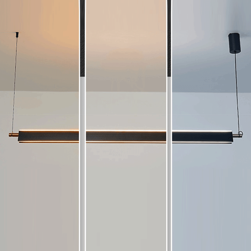 Modern Minimalist Metal PMMA Rectangle LED Island Light Chandelier For Dining Room