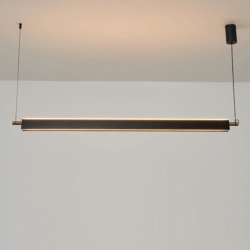Modern Minimalist Metal PMMA Rectangle LED Island Light Chandelier For Dining Room