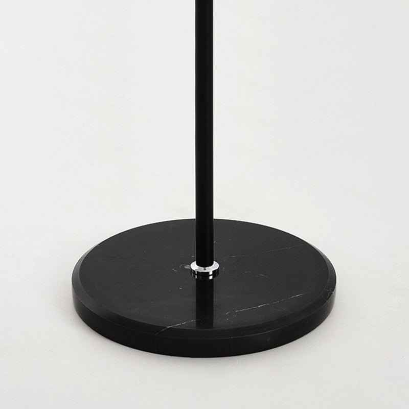 Modern Minimalist Iron & Fabric Pleated Cylinder 1-Light Standing Floor Lamp For Living Room