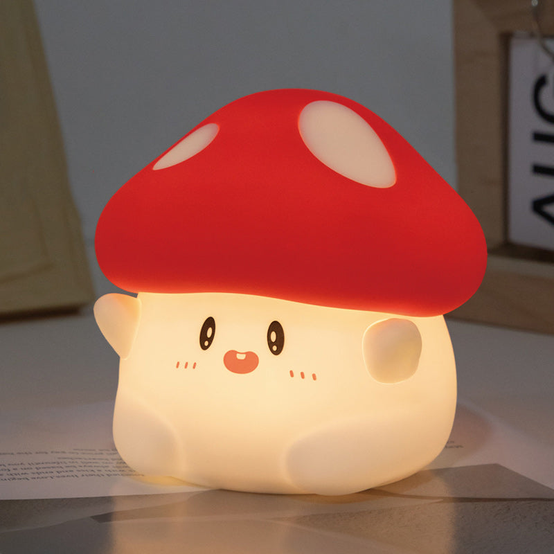 Contemporary Creative Silicone Mushroom LED Table Lamp For Bedroom