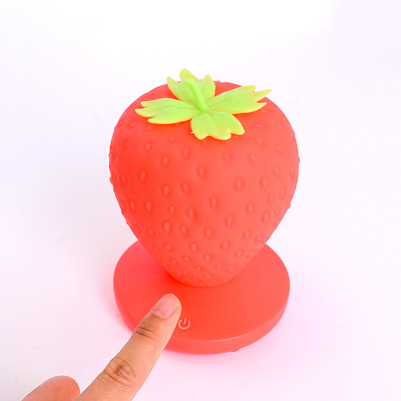 Contemporary Creative ABS & Silicone Strawberry LED Table Lamp Night Light For Bedroom