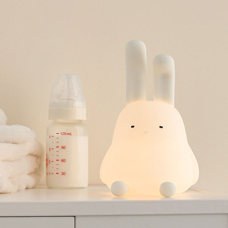 Contemporary Creative ABS Silicone Bunny LED Night Light Table Lamp For Bedroom