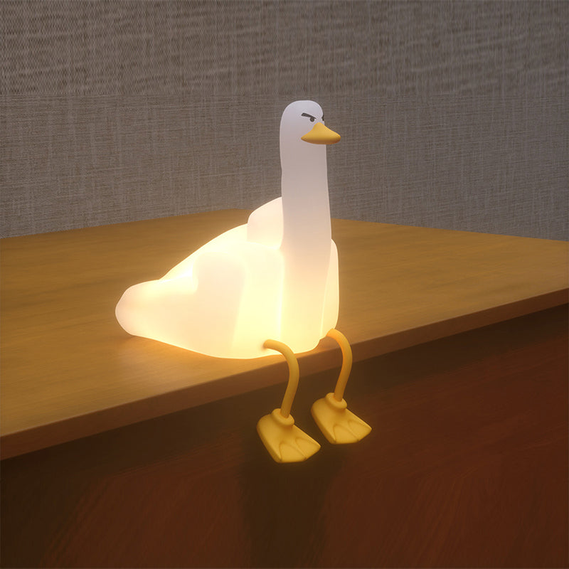 Contemporary Creative Silicone Duck LED Table Lamp Night Light For Bedroom