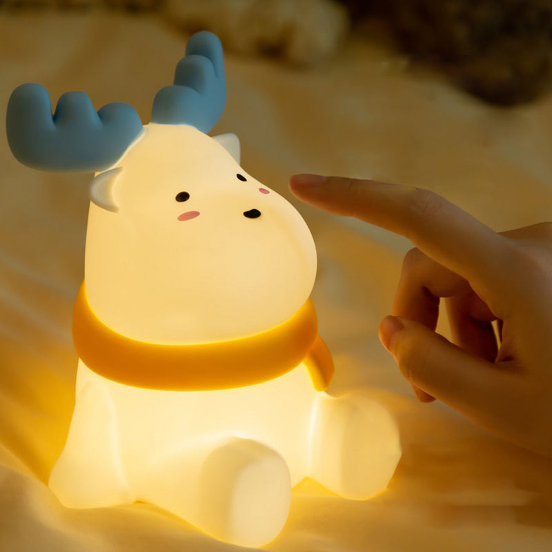 Contemporary Creative Silicone ABS Reindeer LED Table Lamp Night Light For Bedroom