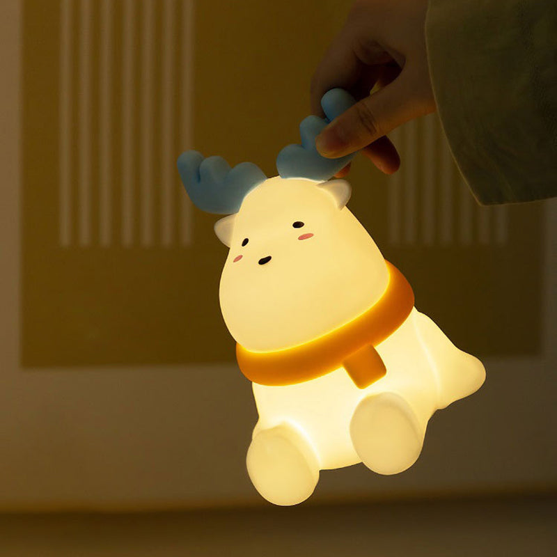 Contemporary Creative Silicone ABS Reindeer LED Table Lamp Night Light For Bedroom