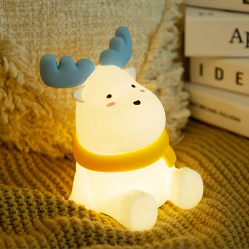 Contemporary Creative Silicone ABS Reindeer LED Table Lamp Night Light For Bedroom