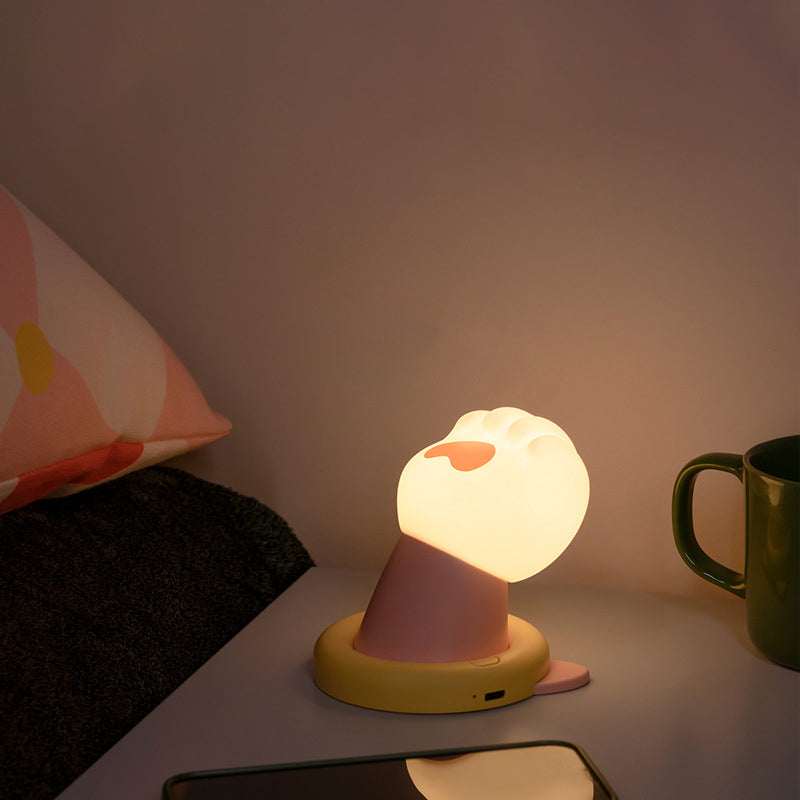 Contemporary Creative ABS Cat Paw LED Table Lamp Night Light For Bedroom
