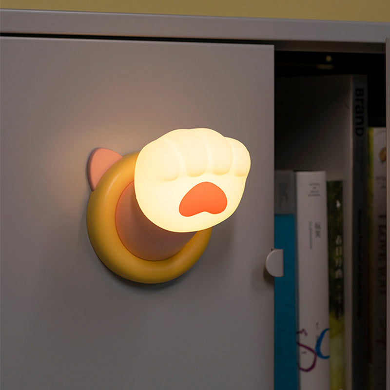Contemporary Creative ABS Cat Paw LED Table Lamp Night Light For Bedroom