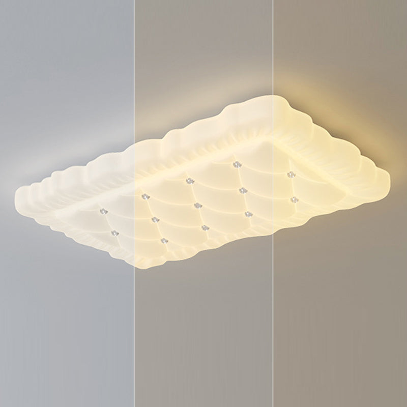 Contemporary Creative Iron & PE Geometric LED Flush Mount Ceiling Light For Bedroom