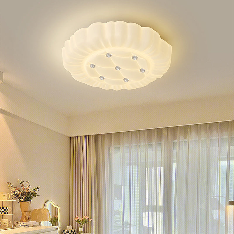 Contemporary Creative Iron & PE Geometric LED Flush Mount Ceiling Light For Bedroom