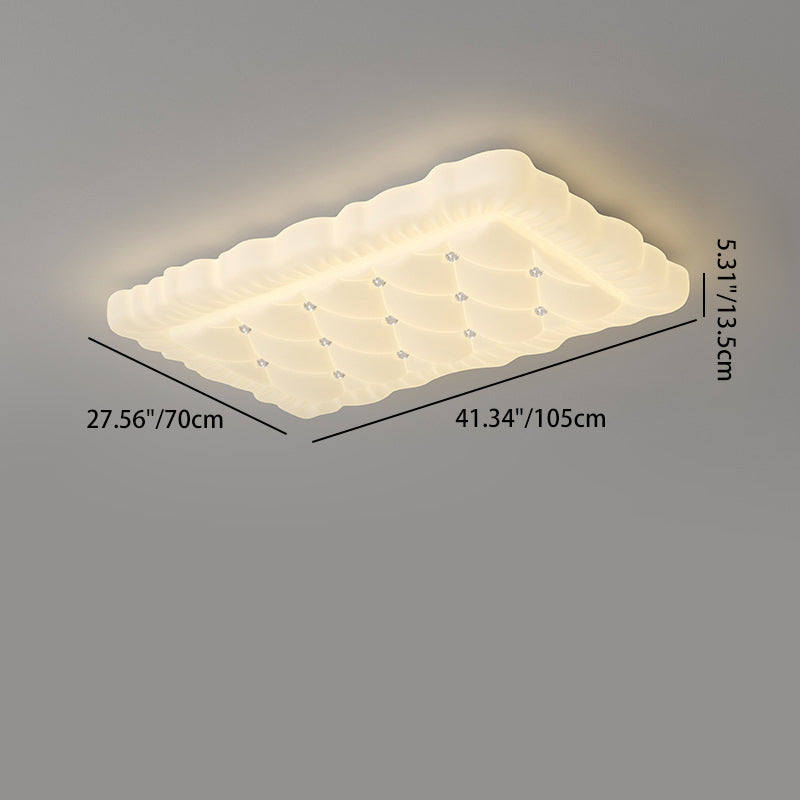 Contemporary Creative Iron & PE Geometric LED Flush Mount Ceiling Light For Bedroom