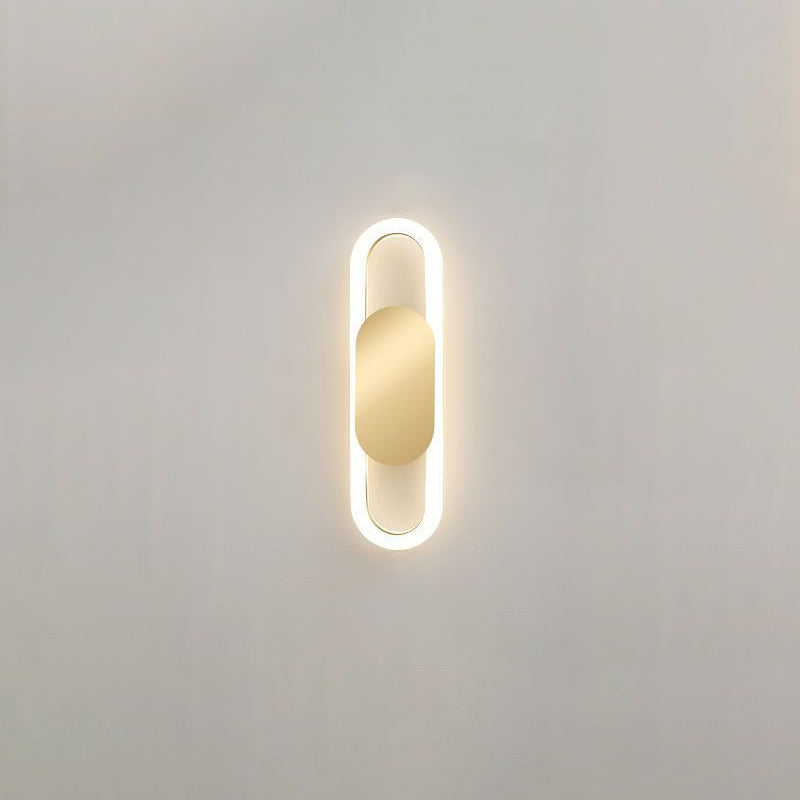 Contemporary Nordic Metal & Silicone Oval LED Wall Sconce Lamp For Bedroom And Living Room