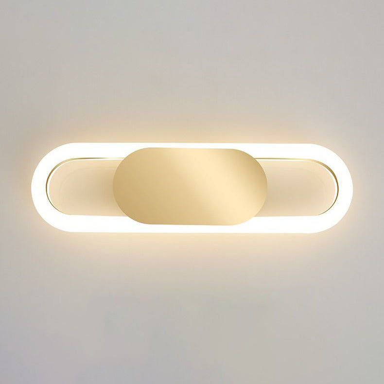 Contemporary Nordic Metal & Silicone Oval LED Wall Sconce Lamp For Bedroom And Living Room