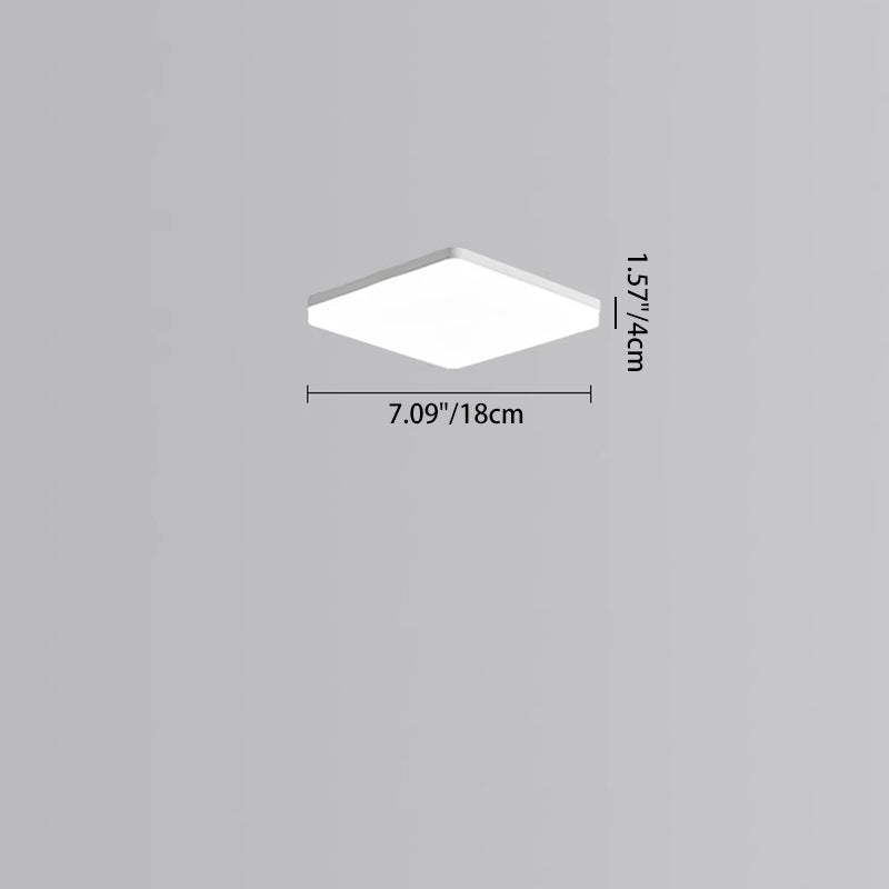 Modern Minimalist PP & PC Round LED Flush Mount Ceiling Light For Bedroom, Living Room, Hallway